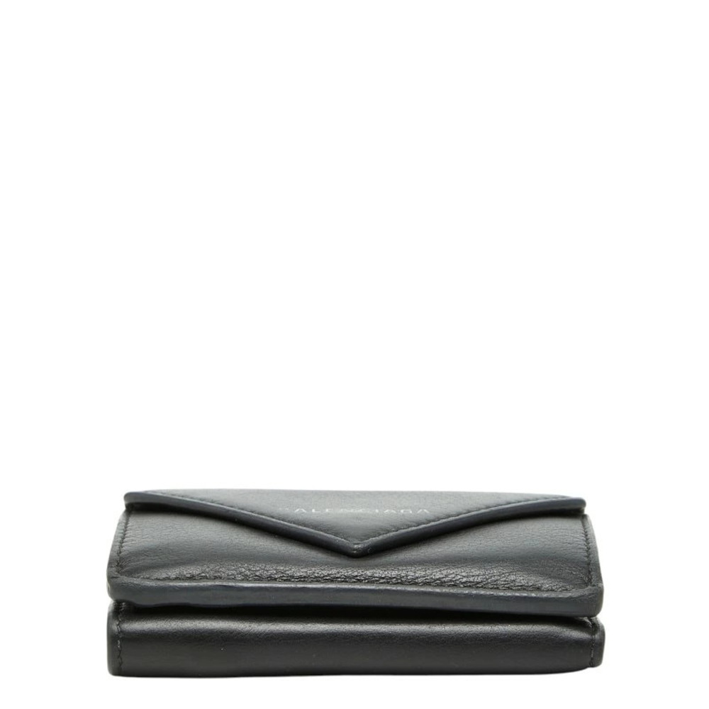 Balenciaga Paper Wallet Tri fold Compact Black Leather - Picture 3 of 6